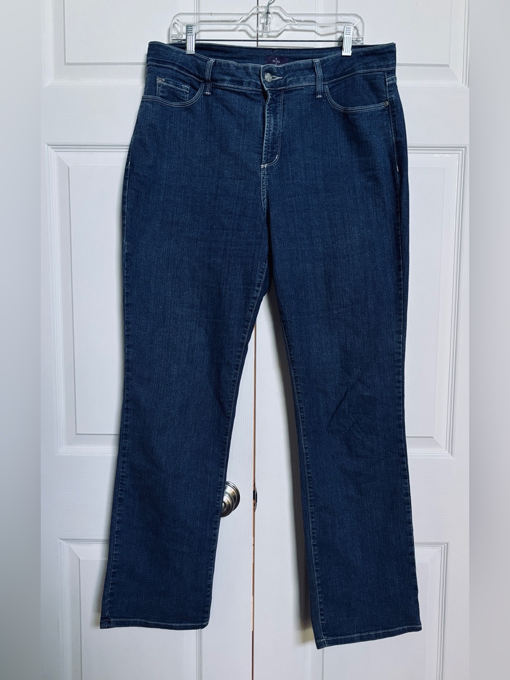 NYDJ Lift Tuck Straight Leg Jeans Women’s 16 Dark Wash Stretch USA
